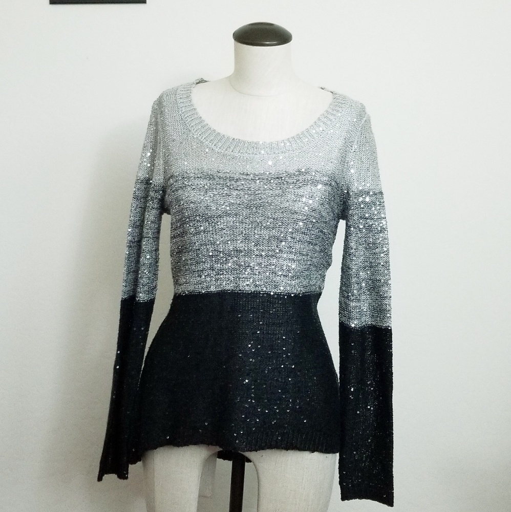 Silver and Black Sweater